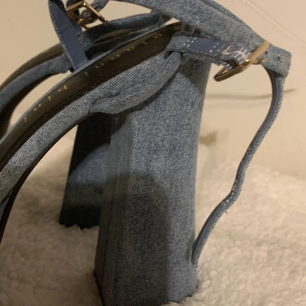 Gianni Bini Denim Blue Platform Heels
